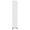vidaXL K&uacute;peľňov&aacute; skriňa so z&aacute;suvkou s dverami Biela 31,5 x 33 x 190 cm