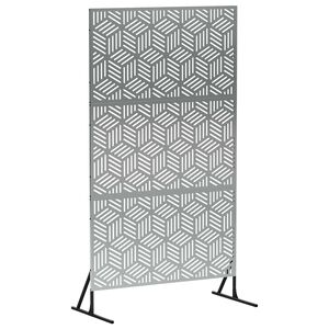vidaXL Z&aacute;ves na zabezpečenie s&uacute;kromia 100 x 50 x 180 cm Strieborn&aacute;