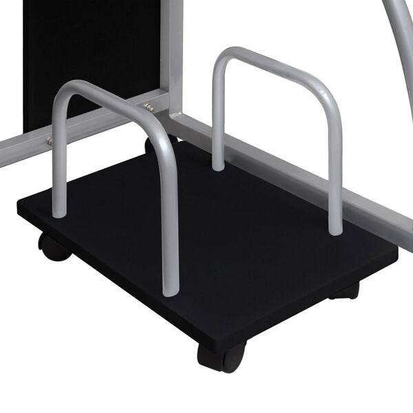 vidaXL Počítačový stôl čierny 110x52x88,5 cm spracované drevo