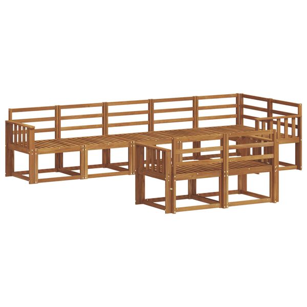 vidaXL Z&aacute;hradn&aacute; s&uacute;prava gaučov 8 pcs Pr&iacute;rodn&aacute; Pevn&eacute; ak&aacute;ciov&eacute; drevo