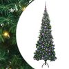 vidaXL Rohov&yacute; umel&yacute; vianočn&yacute; strom s 300 LED-i Zelen&aacute; 180 cm PVC a kov