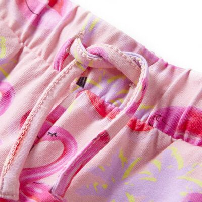 Detské šortky so šnúrkou bledo ružové 92