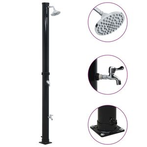vidaXL Sol&aacute;rna sprcha čierna 220 cm 20 l
