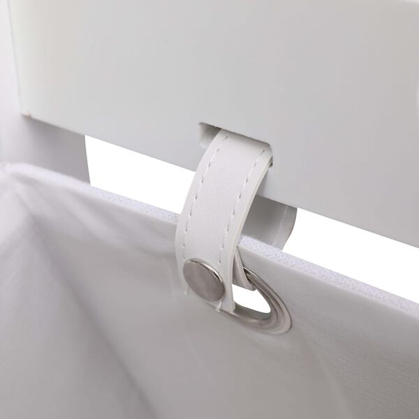 vidaXL Regál so 4 košíkmi biely 35x35x125 cm drevený