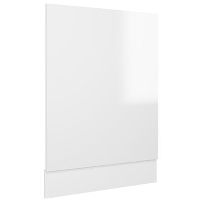 vidaXL Dvierka na umývačku, lesklé biele 45x3x67 cm, drevotrieska