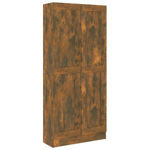 vidaXL Knižnica dymov&yacute; dub 82,5x30,5x185,5 cm spracovan&eacute; drevo
