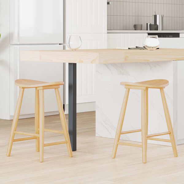 vidaXL Jed&aacute;lensk&eacute; stoličky 2 pcs Pr&iacute;rodn&aacute; 46 x 37 x 63 cm