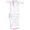 vidaXL Posuvn&eacute; dvere so sadou kovania 80x210 cm borovicov&yacute; mas&iacute;v