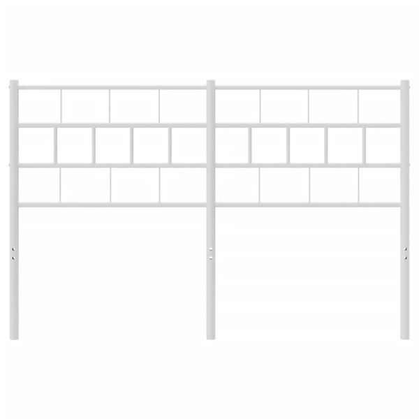 vidaXL Kovov&eacute; n&aacute;hradn&eacute; čelo postele biele 120 cm