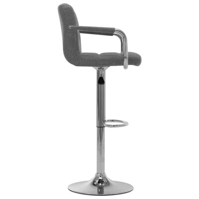 vidaXL Barové stoličky 2 ks, svetlosivé, látka