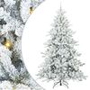 vidaXL Umel&yacute; Skl&aacute;pac&iacute; Vianočn&yacute; Stromček Biela 240 cm PVC a oceľ