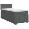 vidaXL Posteľ boxspring s matracom Tmavosiv&aacute; 90 x 190 cm L&aacute;tka