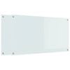 vidaXL Kuchynsk&yacute; obklad 2 pcs Biela 110 x 60 cm tvrden&eacute; sklo