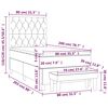 vidaXL Posteľn&yacute; r&aacute;m boxsping s matracom tmavomodr&yacute; 80x200 cm zamat