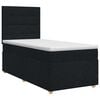 vidaXL Posteľ boxspring s matracom Čierna 90 x 190 cm L&aacute;tka