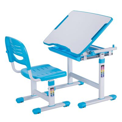 Vipack Nastaviteľný detský stôl Comfortline 201 a stolička modro-biely
