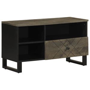 vidaXL TV skrinka, čierna 80x33x46 cm, mangov&yacute; mas&iacute;v