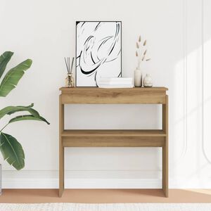 vidaXL Konzolov&yacute; stol&iacute;k Artisan Dub 80x30x80 cm Kon&scaron;trukt&eacute;rske drevo