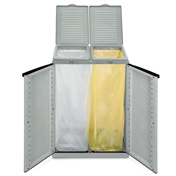 vidaXL K&ocirc;&scaron; na trieden&yacute; odpad 68x39x89 cm, sivo čierny