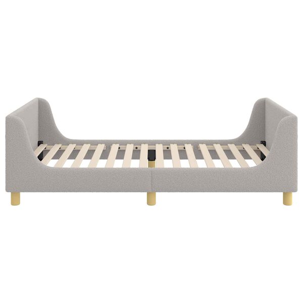 vidaXL Detsk&yacute; r&aacute;m na posteľ s čelom Svetlosiv&aacute; 80 x 200 cm