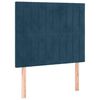 vidaXL Čelo postele tmavomodr&eacute; 90x5x118/128 cm zamatov&eacute;