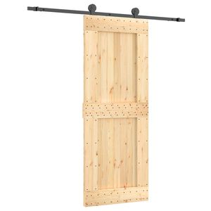 vidaXL Posuvn&eacute; dvere Pr&iacute;rodn&aacute; a čierna 80 x 210 cm