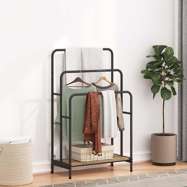 vidaXL Vešiak na oblečenie s poličkou dub artisan 60 x 30 x 100.5 cm