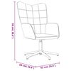 vidaXL Relaxačn&eacute; kreslo s podnožkou kr&eacute;movo-biele zamat a PVC