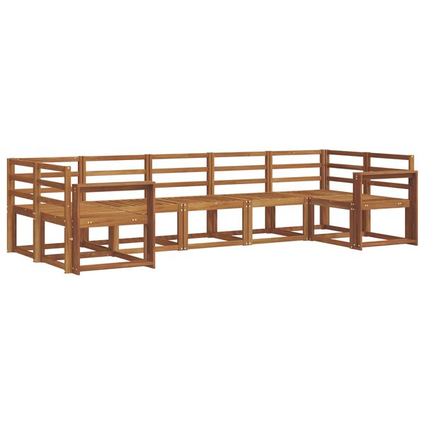 vidaXL Z&aacute;hradn&aacute; s&uacute;prava gaučov 7 pcs Pr&iacute;rodn&aacute; Pevn&eacute; ak&aacute;ciov&eacute; drevo