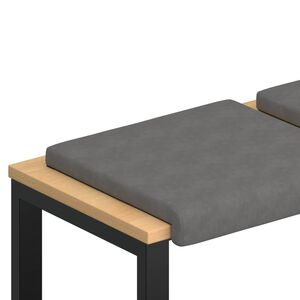 vidaXL Vank&uacute;&scaron; na lavičku 4 ks Mikrovl&aacute;kno Tmavosiv&aacute; Hĺbka 35 cm