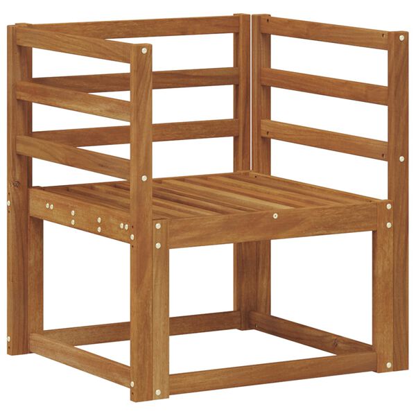 vidaXL Vonkaj&scaron;ia pohovka Pevn&eacute; ak&aacute;ciov&eacute; drevo Pr&iacute;rodn&aacute;