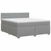 vidaXL Posteľ boxspring s matracom Svetlosiv&aacute; 160 x 200 cm L&aacute;tka