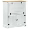 vidaXL Skriňa na v&iacute;no Biela 97 x 45 x 114 cm Mas&iacute;vne borovicov&eacute; drevo