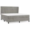 vidaXL Posteľn&yacute; r&aacute;m boxsping s matracom bledosiv&yacute; 160x200 cm zamat
