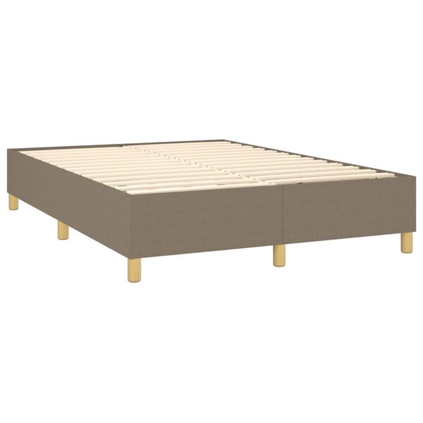 vidaXL Posteľný rám boxspring s matracom sivohned 140x200 cm látka