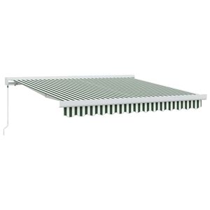 vidaXL Sklopn&aacute; mark&iacute;za Zelen&aacute; a biela 300 x 250 cm Pl&aacute;tno a hlin&iacute;k