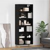 vidaXL Highboard Čierny dub 69,5 x 32,5 x 180 cm Kompozitn&eacute; drevo