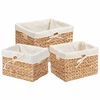 vidaXL &Uacute;ložn&eacute; ko&scaron;&iacute;ky 3 ks Vodn&yacute; hyacint 35 x 30 x 25 cm Pr&iacute;rodn&aacute;