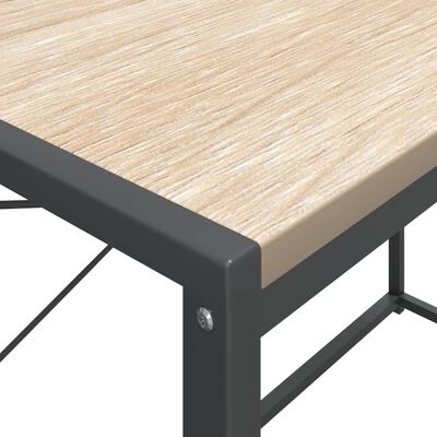 vidaXL Počítačový stôl čierny a dubový 110x60x138 cm drevotrieska