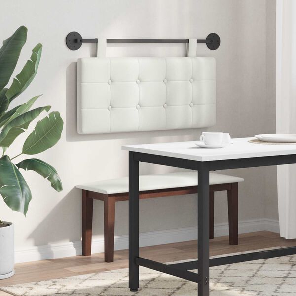 vidaXL Z&aacute;vesn&aacute; Čel&aacute; N&aacute;stenn&yacute; Biely 100 x 55 x 5 cm Umel&aacute; koža