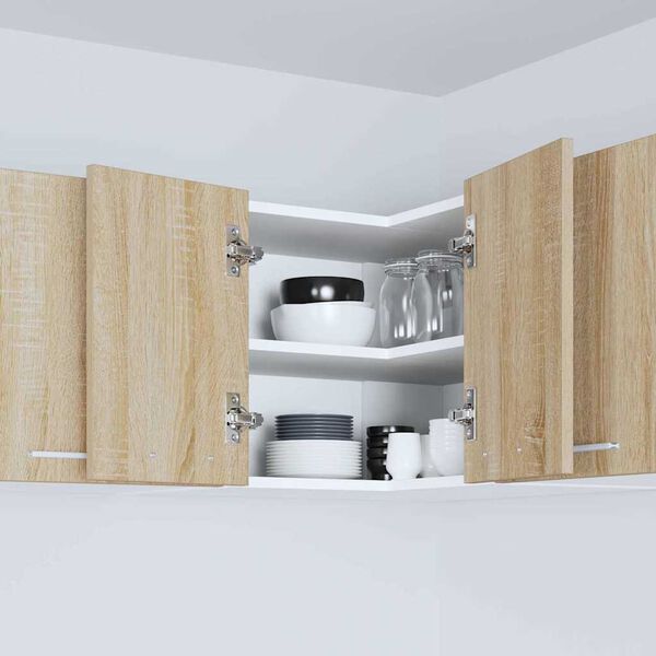 vidaXL Z&aacute;vesn&aacute; skrinka s &uacute;ložiskom Sonoma dub a biela 57 x 57 x 40 cm