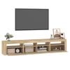 vidaXL TV skrinka s LED svetlami dub sonoma 210 x 35 x 40 cm