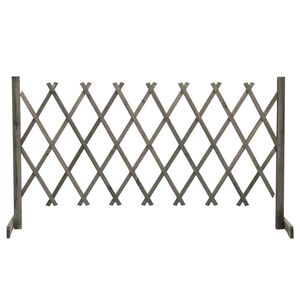 vidaXL Z&aacute;hradn&yacute; mriežkov&yacute; plot siv&yacute; 150x80 cm mas&iacute;vne jedľov&eacute; drevo