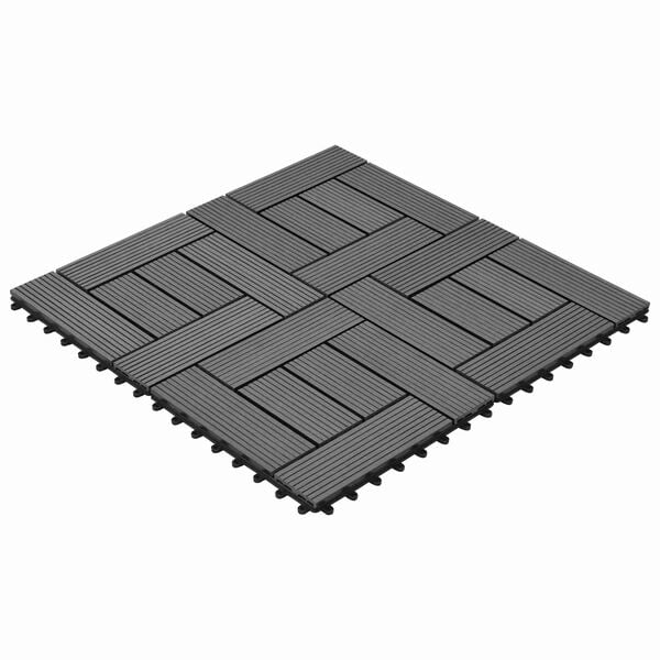 vidaXL Dlažba na terasu 11 pcs Biely 30 x 30 cm drevoplast