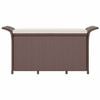 vidaXL Záhradná lavička s vankúšmi hnedá 116x46x57 cm polyratan