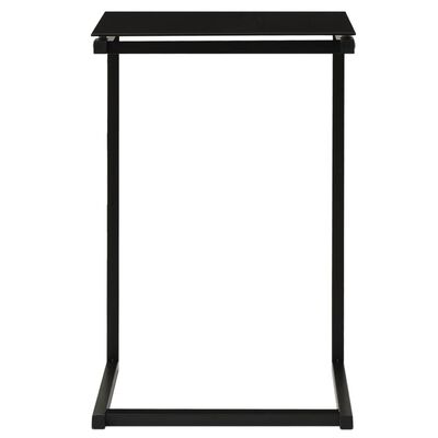 vidaXL Bočný stôl čierny 40x40x60 cm tvrdené sklo
