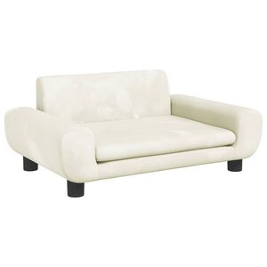 vidaXL Detsk&aacute; pohovka kr&eacute;mov&aacute; 70x45x33 zamat