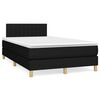 vidaXL Boxspring posteľ s matracom a LED, čierna 120x190 cm, l&aacute;tka