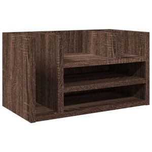 vidaXL Organiz&eacute;r na st&ocirc;l hned&yacute; dub 44,5x24x25 cm kompozitn&eacute; drevo