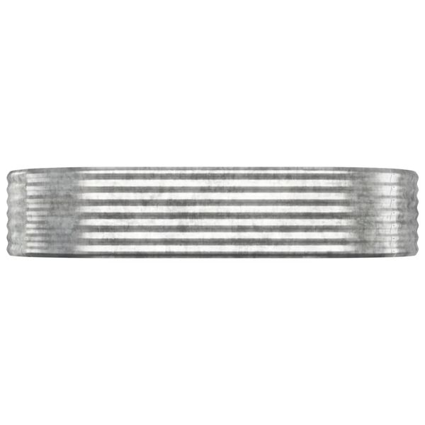 vidaXL Vyv&yacute;&scaron;en&yacute; z&aacute;hradn&yacute; z&aacute;hon pozinkovan&aacute; oceľ 175x100x36cm strieborn&yacute;